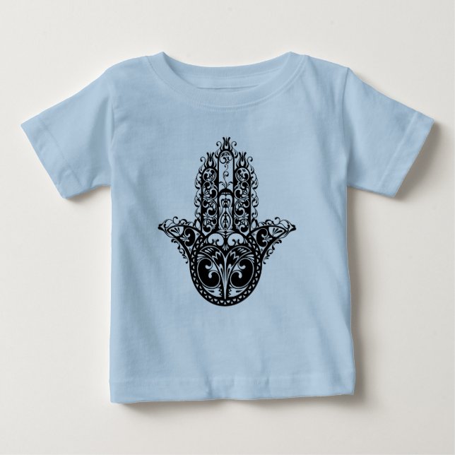 Dekorativer Hamsa Entwurf Baby T-shirt (Vorderseite)