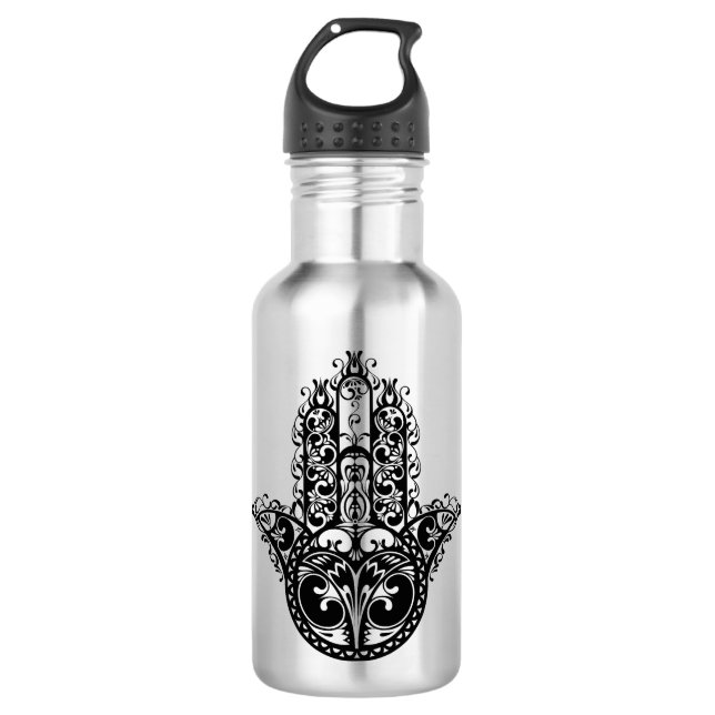 Dekorativer Hamsa Entwurf Trinkflasche (Vorderseite)