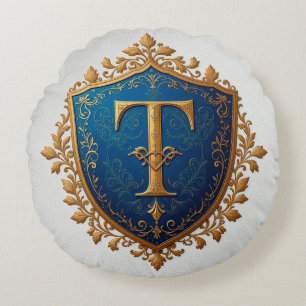 Dekorativer Heraldischer Schild Rundes Kissen