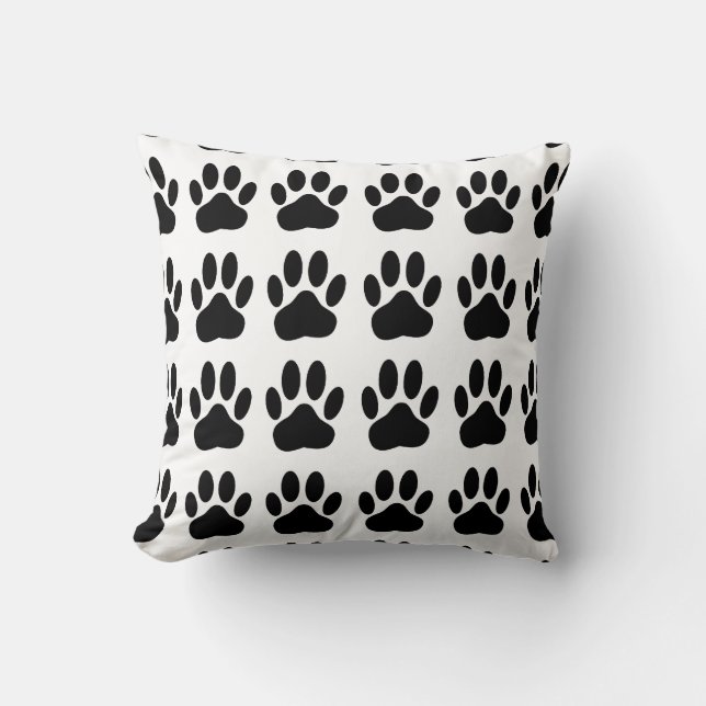 Dekorativer Hund Pawprint Kissen (Vorderseite)