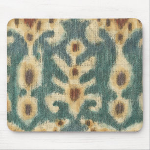 Dekorativer Ikat Gewebe-Entwurf durch Chariklia Mousepad