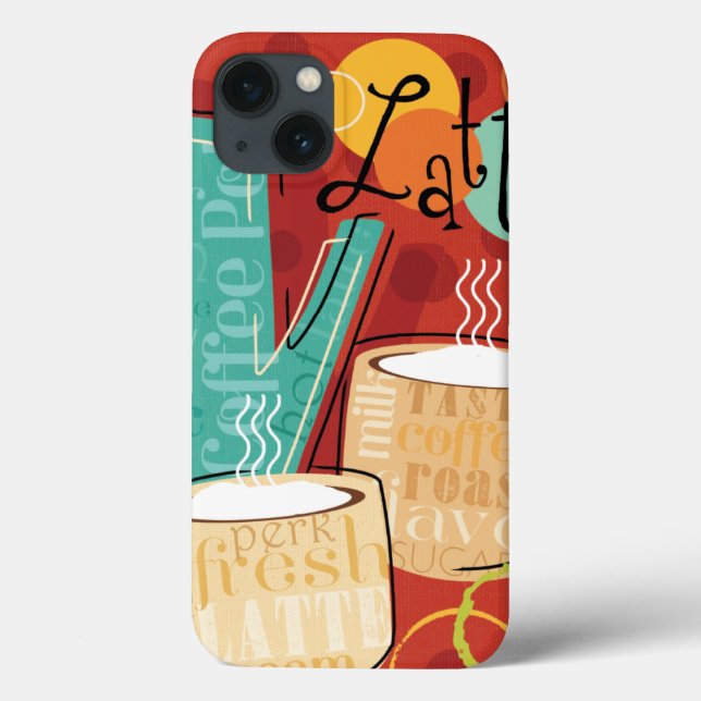Dekorativer Latte Topf und Schalen Case-Mate iPhone Hülle (Rückseite)