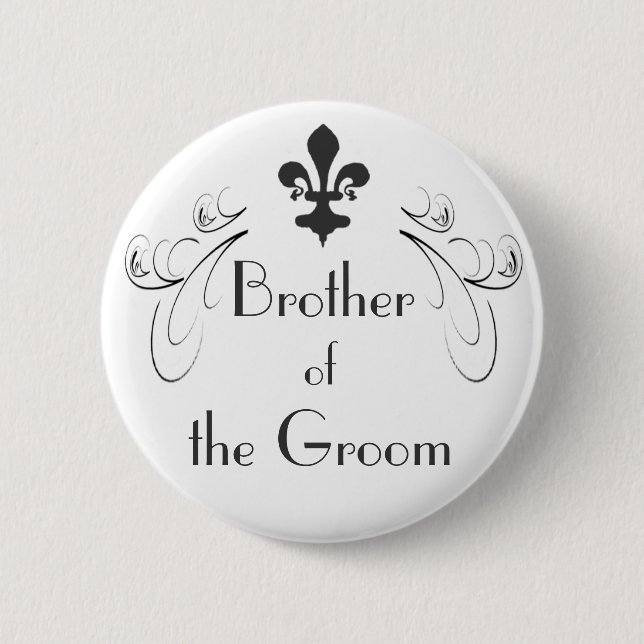 Dekorativer Lilien-Bruder des Bräutigam-Knopfes Button (Vorderseite)