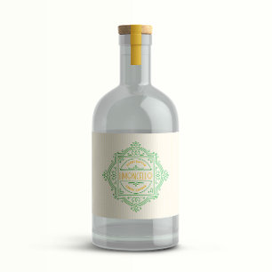 Dekorativer Logo-Rahmen Limoncello Alkoholflaschenetikett