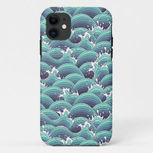 Dekorativer Meereswellenhintergrund Case-Mate iPhone Hülle
