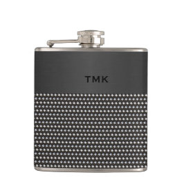 Dekorativer Metalllook Monogrammierte Flasche Flachmann