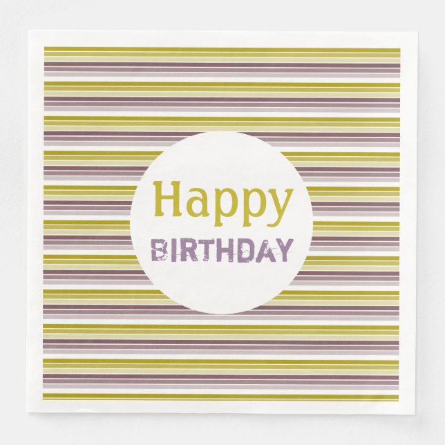 Dekorativer moderner Streifen Serviette (Vorderseite)