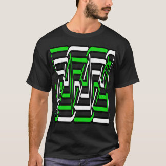 Dekorativer rechteckiger, keltischer Knotenpunkt T-Shirt
