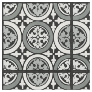 Dekorativer Renaissance-Rosette-Fliesen-Entwurf Stoff