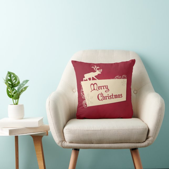 Dekorativer Rotweiße Weihnachtsbaum Kissen (Stuhl )