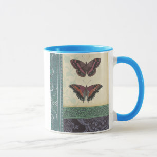 Dekorativer Schmetterlings-Brokat durch Tasse