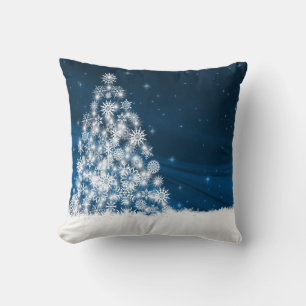 Dekorativer Schnee Blau & Weiß Ball Frohe Weihnach Kissen