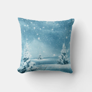 Dekorativer Schnee Blau & Weiß Ball Frohe Weihnach Kissen