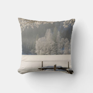 Dekorativer Schnee Blau & Weißer Ball Frohe Weihna Kissen