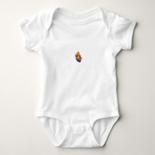 Dekorativer Stil, dunkelblau grün, Wattle Baby Strampler