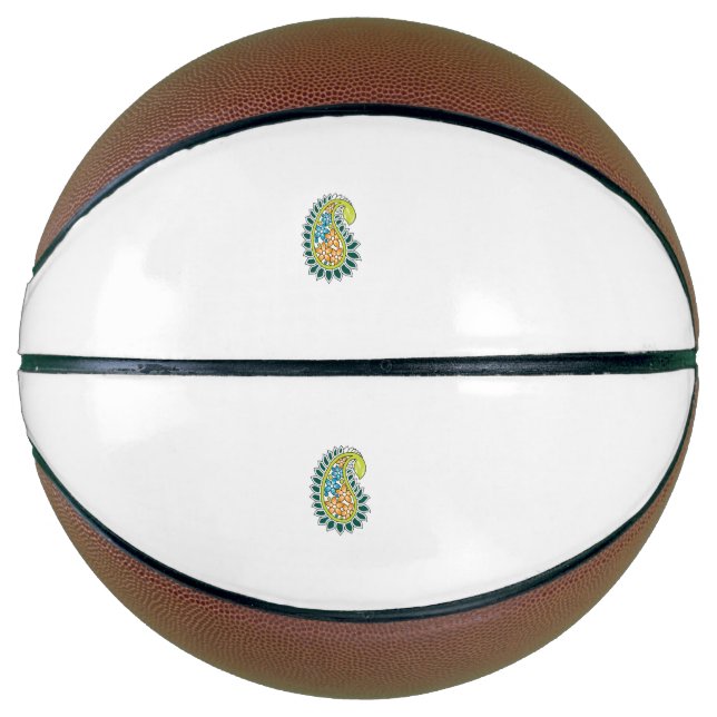 Dekorativer Stil, dunkelblau grün, Wattle Basketball (Vorderseite)