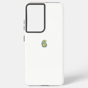 Dekorativer Stil, dunkelblau grün, Wattle Samsung Galaxy Hülle