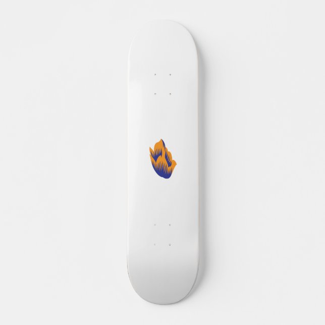 Dekorativer Stil, dunkelblau grün, Wattle Skateboard (Vorne)