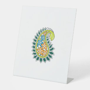 Dekorativer Stil, dunkelblau grün, Wattle Sockelschild