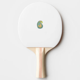 Dekorativer Stil, dunkelblau grün, Wattle Tischtennis Schläger