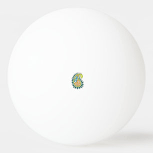 Dekorativer Stil, dunkelblau grün, Wattle Tischtennisball