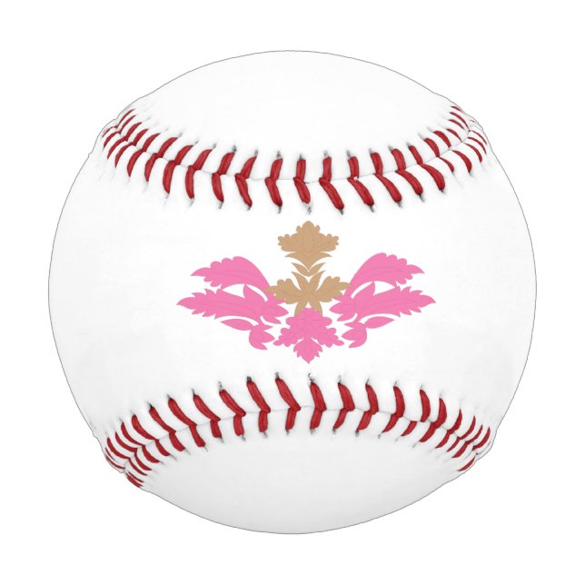 Dekorativer Stil, heiß rosa, antikes Glas Baseball (Vorderseite)
