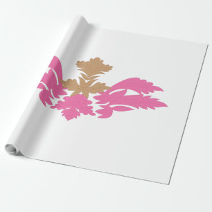 Dekorativer Stil, heiß rosa, antikes Glas Geschenkpapier