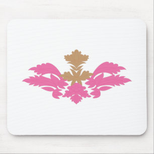 Dekorativer Stil, heiß rosa, antikes Glas Mousepad