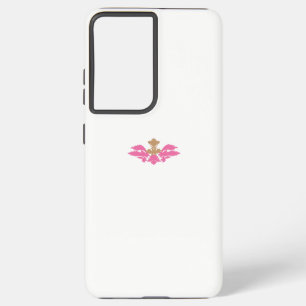 Dekorativer Stil, heiß rosa, antikes Glas Samsung Galaxy Hülle