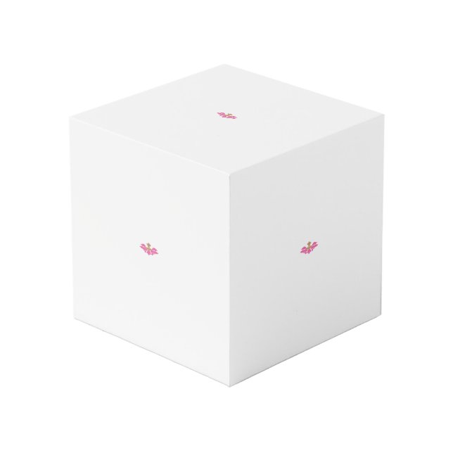 Dekorativer Stil, heiß rosa, antikes Glas Würfel (Vorderseite Schrägansicht)