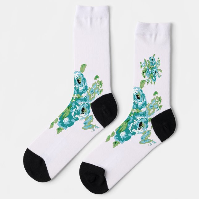 Dekorativer Stil, Minzcreme, Springbrunnen, Aquama Socken (Linkes Detail)