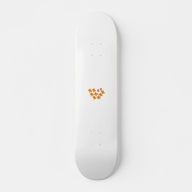 Dekorativer Stil, trübe Orange, Cornell Rot Skateboard (Vorne)