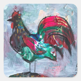 Dekorativer Untersetzer aus Acrylvogelsteinen Quadratischer Aufkleber