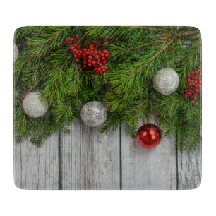 Dekorativer Weihnachtsrahmen Schneidebrett
