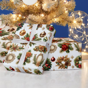 Dekorativer Weihnachtsschmuck Ornamente Geschenkpapier
