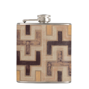Dekoratives Afrikaner Mudcloth Muster Flachmann