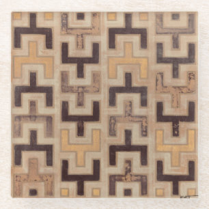 Dekoratives afrikanisches Mudcloth-Muster Glasuntersetzer