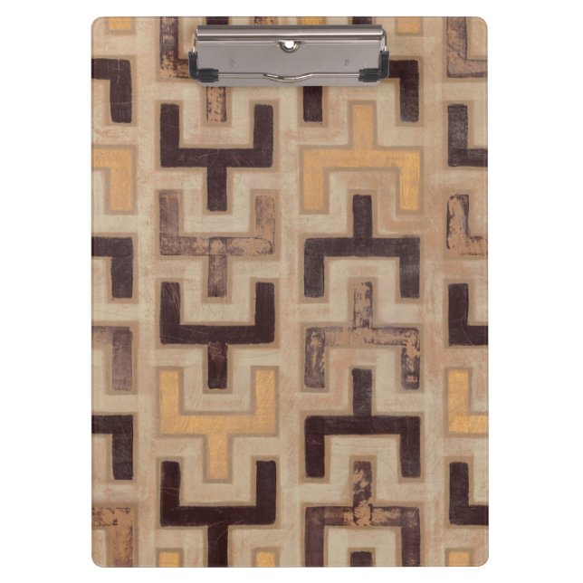 Dekoratives afrikanisches Mudcloth-Muster Klemmbrett (Vorderseite)