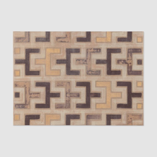 Dekoratives afrikanisches Mudcloth-Muster Seidenpapier (Vorderseite)