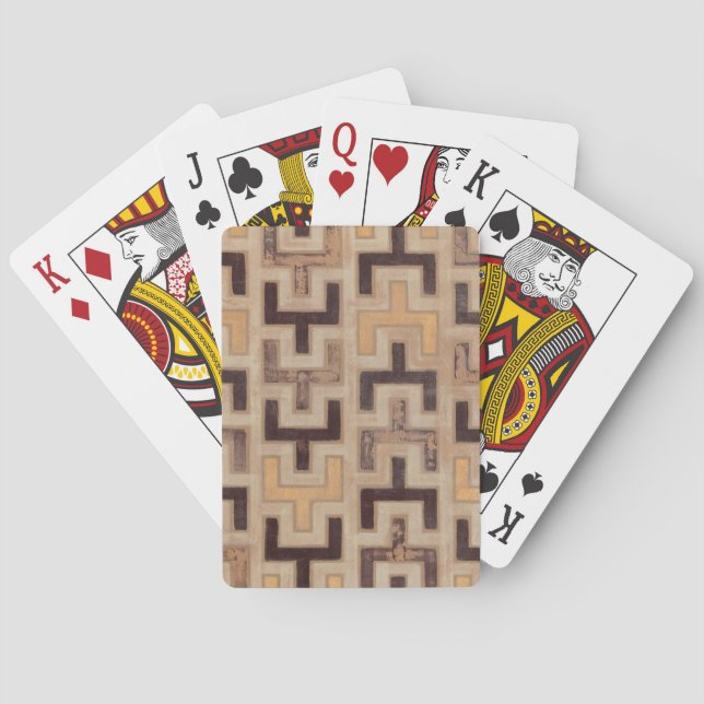 Dekoratives afrikanisches Mudcloth-Muster Spielkarten (Rückseite)