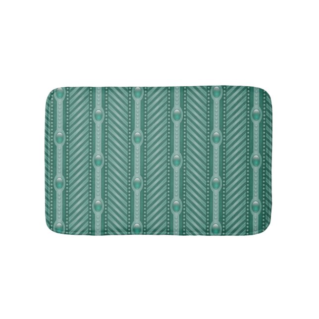Dekoratives aquamarines Muster Badematte (Vorderseite)