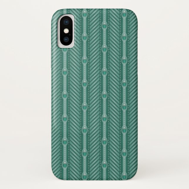 Dekoratives aquamarines Muster Case-Mate iPhone Hülle (Rückseite)