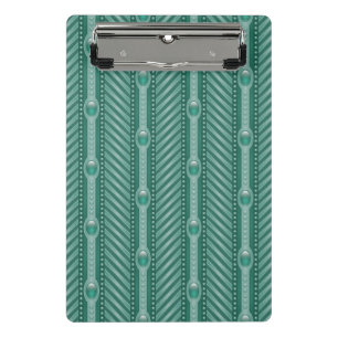 Dekoratives aquamarines Muster Mini Klemmbrett