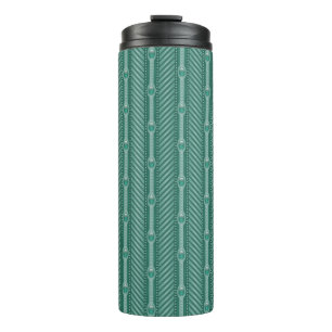 Dekoratives aquamarines Muster Thermosbecher