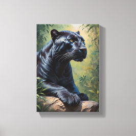 DEKORATIVES BILD EINES RIESENPANTHERS LEINWANDDRUCK