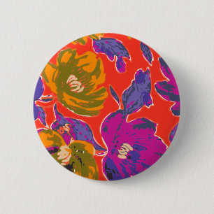 Dekoratives Blumen Button