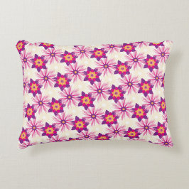 Dekoratives Blumendesign Rosa Lila Astra Modern Dekokissen