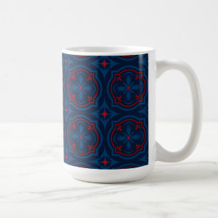Dekoratives Blumenfliesenmuster Kaffeetasse