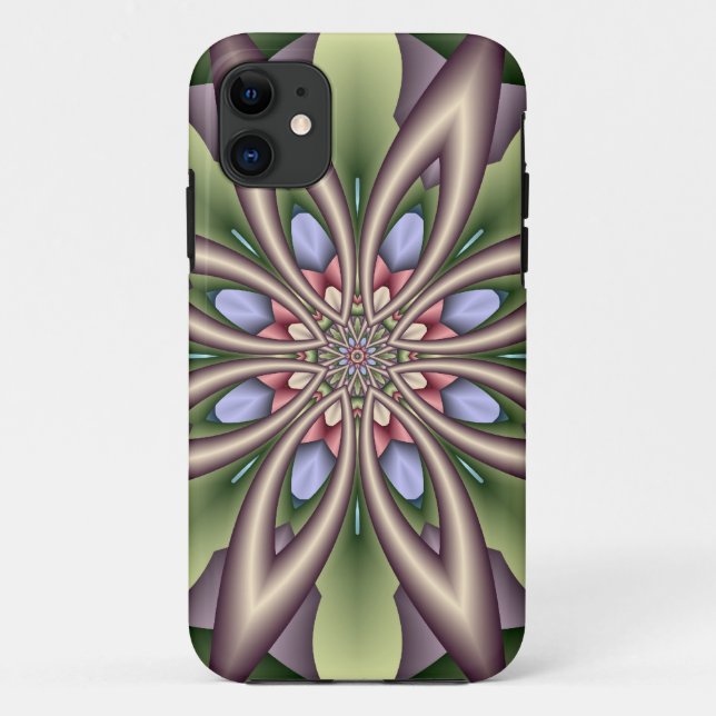 Dekoratives BlumenKaleidoskop Case-Mate iPhone Hülle (Rückseite)