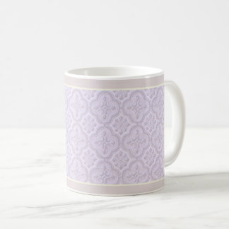 Dekoratives Blumenmuster in Mauve Kaffeetasse